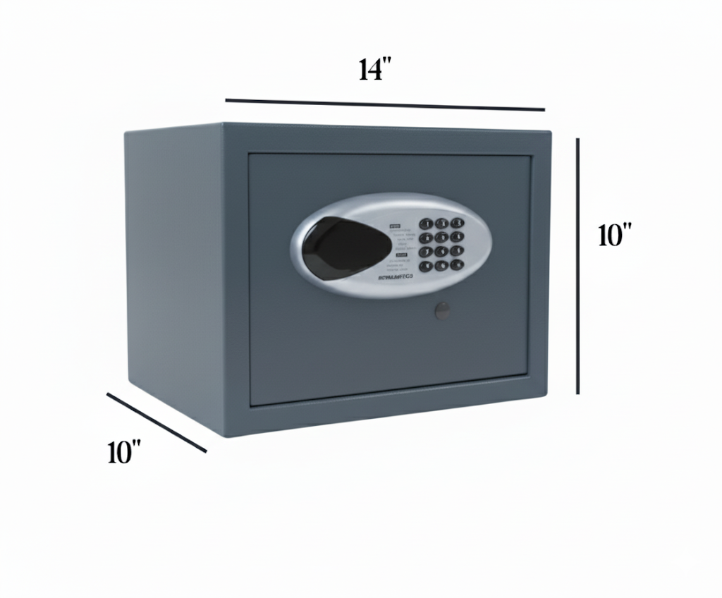 Velora 15L 14"x10x10" Small size Digital Safe, cash locker + key lock